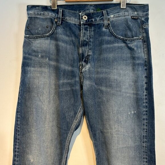 RAW men’s triple A straight jeans size width 36/ length 34 - Picture 2 of 15